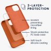 Kryt Kwmobile pro Apple iPhone 13, oranžový, silikonový, KWM000013OV089C