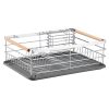 Scurgator vase Navaris, din metal, cu tava de scurgere si suport tacamuri, NAV000011HU007C