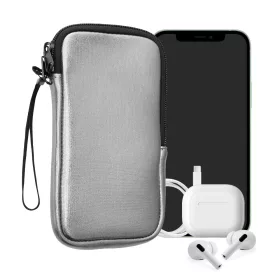   Univerzální pouzdro na telefon Kwmobile, velikost M – 5,5 palce, stříbrné, neopren, KWM0000099O170C