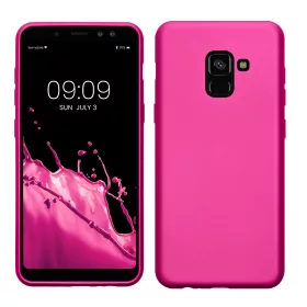  Pouzdro Kwmobile pro Samsung Galaxy A8 (2018), růžové, silikonové, KWM0000093L009C