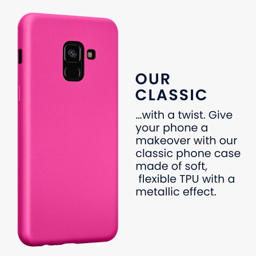 Pouzdro Kwmobile pro Samsung Galaxy A8 (2018), růžové, silikonové, KWM0000093L009C