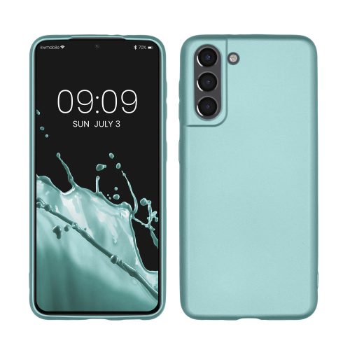 Pouzdro Kwmobile pro Samsung Galaxy S21, světle zelené, silikonové, KWM000012BU016C