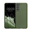 Pouzdro Kwmobile pro Samsung Galaxy S21, tmavě zelené, silikonové, KWM000012BU017C