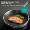 Tigaie mica din inox cu capac din sticla Navaris, 26 cm, pentru prajit si sotat, NAV0000272Y002C