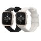 Sada 2 řemínků Kwmobile pro Garmin Venu Sq 2 Music, černá/bílá, silikon, KWM000018RC006C