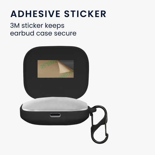 Pouzdro na sluchátka Kwmobile pro Xiaomi Redmi Buds 5, černé, silikonové, KWM0000251H001C