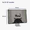 Kryt Kwmobile pro 31-32palcový monitor, šedo/černý, plastový, KWM000008YG009C