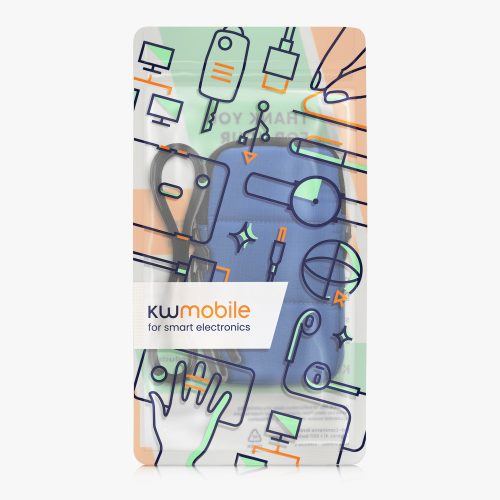 Univerzální pouzdro na telefon Kwmobile, velikost XL – 6,8 palce, modré, textilní, KWM0000204H002C
