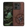 Kryt Kwmobile pro Xiaomi 13T/13T Pro, Hnědý/Modrý, Dřevo, KWM000020IR002C