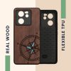 Kryt Kwmobile pro Xiaomi 13T/13T Pro, Hnědý/Modrý, Dřevo, KWM000020IR002C