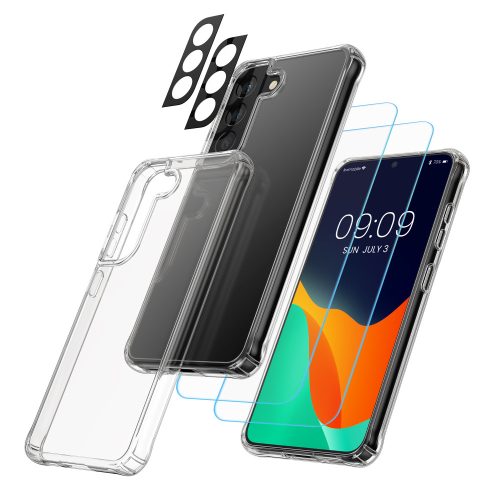Pouzdro Kwmobile pro Samsung Galaxy S22 Plus, průhledné, silikonové, KWM000021LV001C