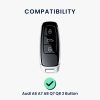 Kryt na klíče od auta Kwmobile pro Audi 3 Buttons - Keyless Go, šedo/černý, silikon, KWM000011OW003C