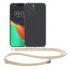 Kryt Kwmobile pro Apple iPhone 15 Pro, průhledný/zlatý, silikon, KWM000020FE002C