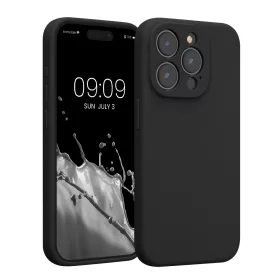   Kryt Kwmobile pro Apple iPhone 15 Pro, černý, silikon, KWM000022OM003C