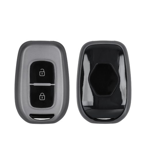 Kryt klíče od auta Kwmobile pro Dacia/Renault 2 Buttons, šedo/černý, silikon, KWM0000253C001C