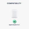 Pouzdro na sluchátka Kwmobile pro Apple Airpods 1/Airpods 2, bílé, silikonové, KWM0000253D001C