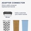 Sada 4 Kwmobile 20mm řemínkových adaptérů pro Xiaomi Redmi Watch 3 Active / Redmi Watch 3 Lite, stříbrná/černá, ocel, KWM0000253F001C