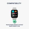 Sada 4 Kwmobile 20mm řemínkových adaptérů pro Xiaomi Redmi Watch 3 Active / Redmi Watch 3 Lite, stříbrná/černá, ocel, KWM0000253F001C