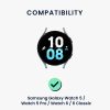 Řemínek Kwmobile pro Samsung Galaxy Watch 5/Galaxy Watch 5 Pro/Galaxy Watch 4, hnědá/černá, přírodní kůže, KWM0000253I001C