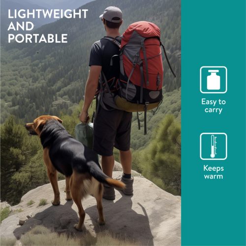 Navaris venkovní spací pytel pro psy, 100x100 cm, zelený, NAV0000273Q001C