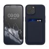 Kryt Kwmobile pro Apple iPhone 15, tmavě modrý, silikon, KWM000020EM003C