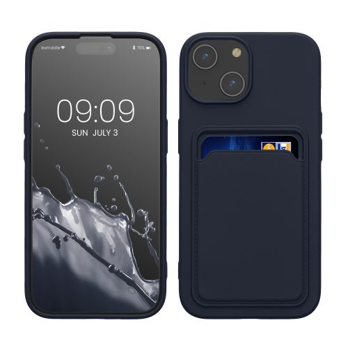 Kryt Kwmobile pro Apple iPhone 15, tmavě modrý, silikon, KWM000020EM003C