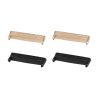 Sada 4 ks adaptérů Kwmobile 20mm Strap Clip pro Fitbit Versa 4/Versa 3/Sense 2, černá/zlatá, ocel, KWM0000207I003C