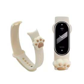   Řemínek Kwmobile pro Xiaomi Mi Band 8, bílý, silikon, KWM0000253R001C