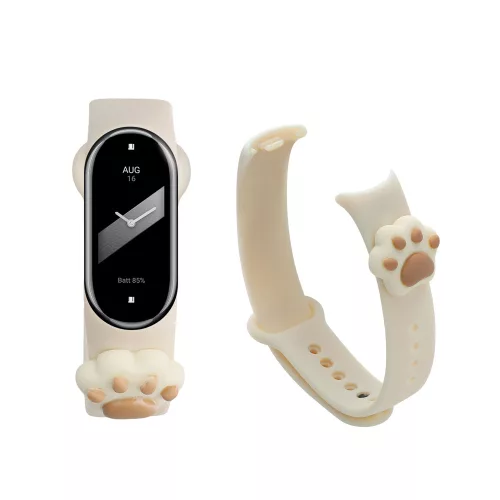 Řemínek Kwmobile pro Xiaomi Mi Band 8, bílý, silikon, KWM0000253R001C