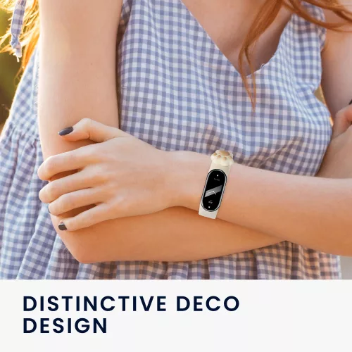Řemínek Kwmobile pro Xiaomi Mi Band 8, bílý, silikon, KWM0000253R001C