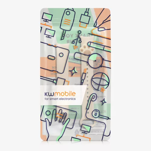 Řemínek Kwmobile pro Xiaomi Mi Band 8, bílý, silikon, KWM0000253R001C