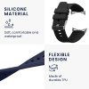 Sada 2 řemínků Kwmobile pro Google Pixel Watch 2/Pixel Watch, černá/tmavě modrá, silikon, KWM0000254I001C