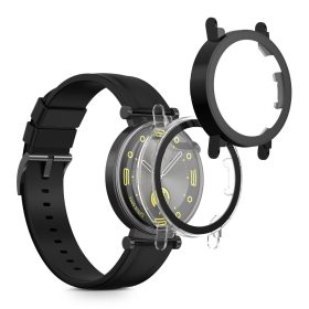   Sada 2ks krytů Kwmobile s bezpečnostním sklem pro Huawei Watch GT 4 (41mm), průhledné/černé, plast, KWM0000254P002C