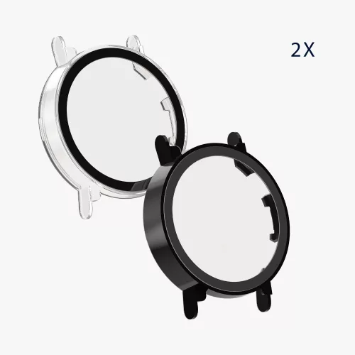 Sada 2ks krytů Kwmobile s bezpečnostním sklem pro Huawei Watch GT 4 (41mm), průhledné/černé, plast, KWM0000254P002C