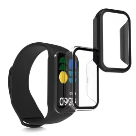   Sada 2 kompletních krytů Kwmobile pro Xiaomi Smart Band 8 Active/Redmi Band 2, průhledné/černé, plastové, KWM0000254Q002C