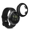 Sada 2 pouzder Kwmobile s bezpečnostním sklem pro Google Pixel Watch 2/Pixel Watch, průhledné/černé, plastové, KWM0000254R002C