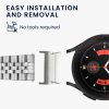Sada 4 ks adaptérů Kwmobile 20mm na řemínek pro Samsung Galaxy Watch 5/Galaxy Watch 5 Pro/Galaxy Watch 4, stříbrná/zlatá, ocel, KWM0000255D002C