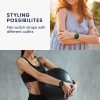 Sada 4 adaptérů Kwmobile 20mm na řemínek pro hodinky Google Pixel Watch 2, stříbrná/černá, ocel, KWM0000255L001C