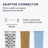 Sada 4 adaptérů Kwmobile 20mm na řemínek pro hodinky Google Pixel Watch 2, stříbrná/zlatá, ocel, KWM0000255L002C