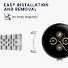 Sada 4 adaptérů Kwmobile 20mm na řemínek pro hodinky Google Pixel Watch 2, stříbrná/zlatá, ocel, KWM0000255L002C