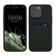 Kryt Kwmobile pro Apple iPhone 15 Pro Max, tmavě zelený, silikon, KWM000020EP004C