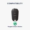 Kryt na klíče od auta Kwmobile pro Peugeot/Citroen 3 tlačítka, zelený, silikon, KWM000008MA003C
