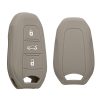 Kryt na klíče od auta Kwmobile pro Peugeot/Citroen 3 tlačítka - Smart Key, šedý, silikon, KWM000008PD004C