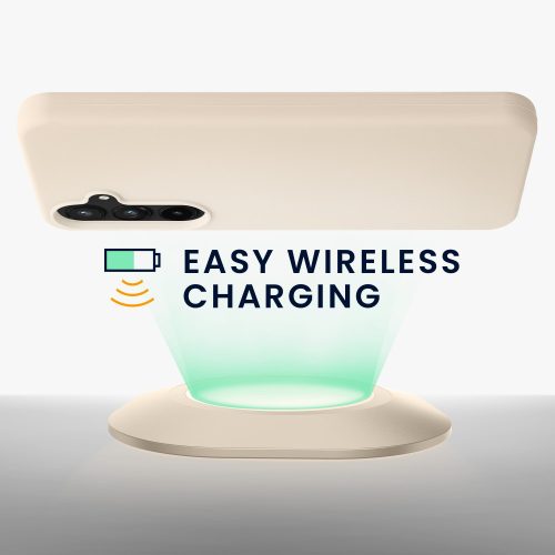 Pouzdro Kwmobile pro Samsung Galaxy A55, krémové, silikonové, KWM000021ME006C