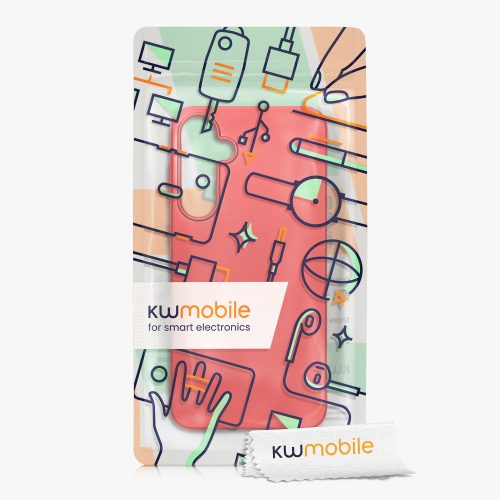 Pouzdro Kwmobile pro Samsung Galaxy A55, červené, silikonové, KWM000021MI003C