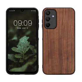   Pouzdro Kwmobile pro Samsung Galaxy A15 5G, hnědé, dřevo, KWM000021MN001C