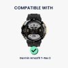 Sada 4 ks adaptérů Kwmobile 22mm na popruh pro Amazfit T-Rex 2, stříbrná/černá, ocel, KWM0000255K001C