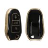 Kryt na klíče od auta Kwmobile pro Opel 3 tlačítka - Keyless Go, černo/zlatý, silikon, KWM0000256D001C