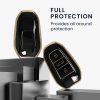Kryt na klíče od auta Kwmobile pro Opel 3 tlačítka - Keyless Go, černo/zlatý, silikon, KWM0000256D001C