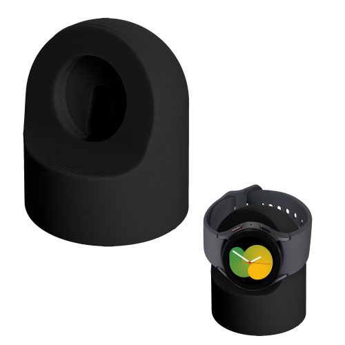 Kwmobile dokovací stojan pro Samsung Galaxy Watch 5, černý, silikon, KWM0000257A001C